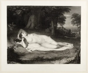 Ariadne, gravada por Asher B. Durand, 1835